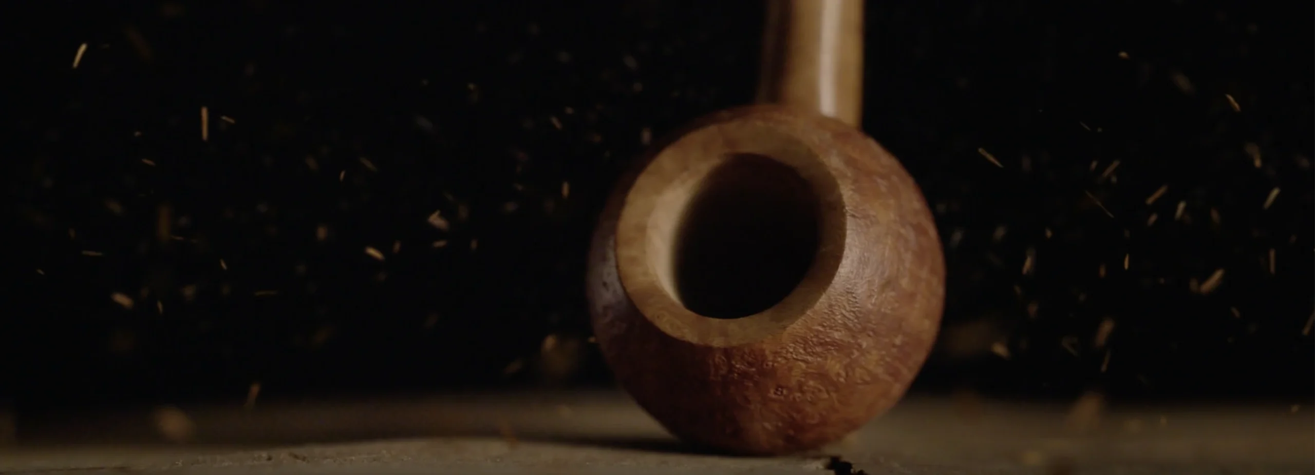 Close-up of a tobacco pipe. Brandon Brooks is a tobacco pipe artisan.